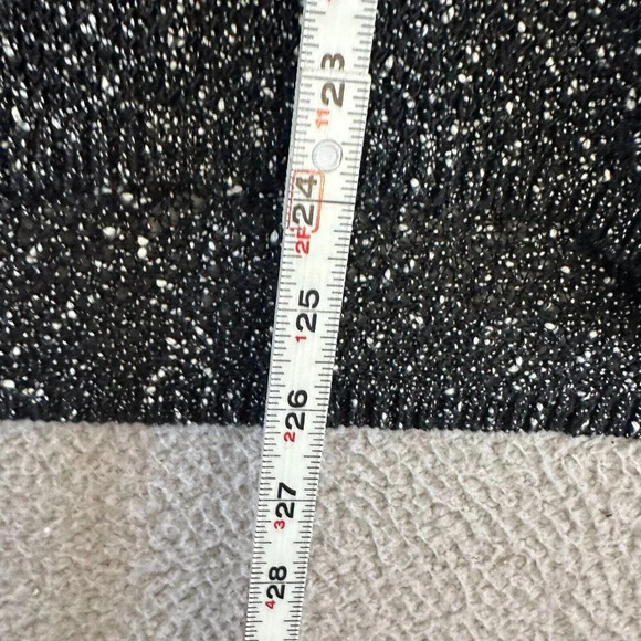 Eileen Fisher Open Knit Sweater Speckled Salt & Pepper Scoop Neck - Picture 14 of 16